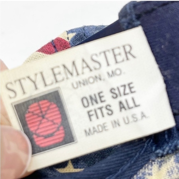 Vintage Stylemaster ANHEUSER BUSCH Snap Back Hat Made In The USA Patriotic Flag - Picture 8 of 8